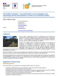 L'Ecolabel européen : une certification qui accompagne une dynamique territoriale globale en faveur du tourisme durable
